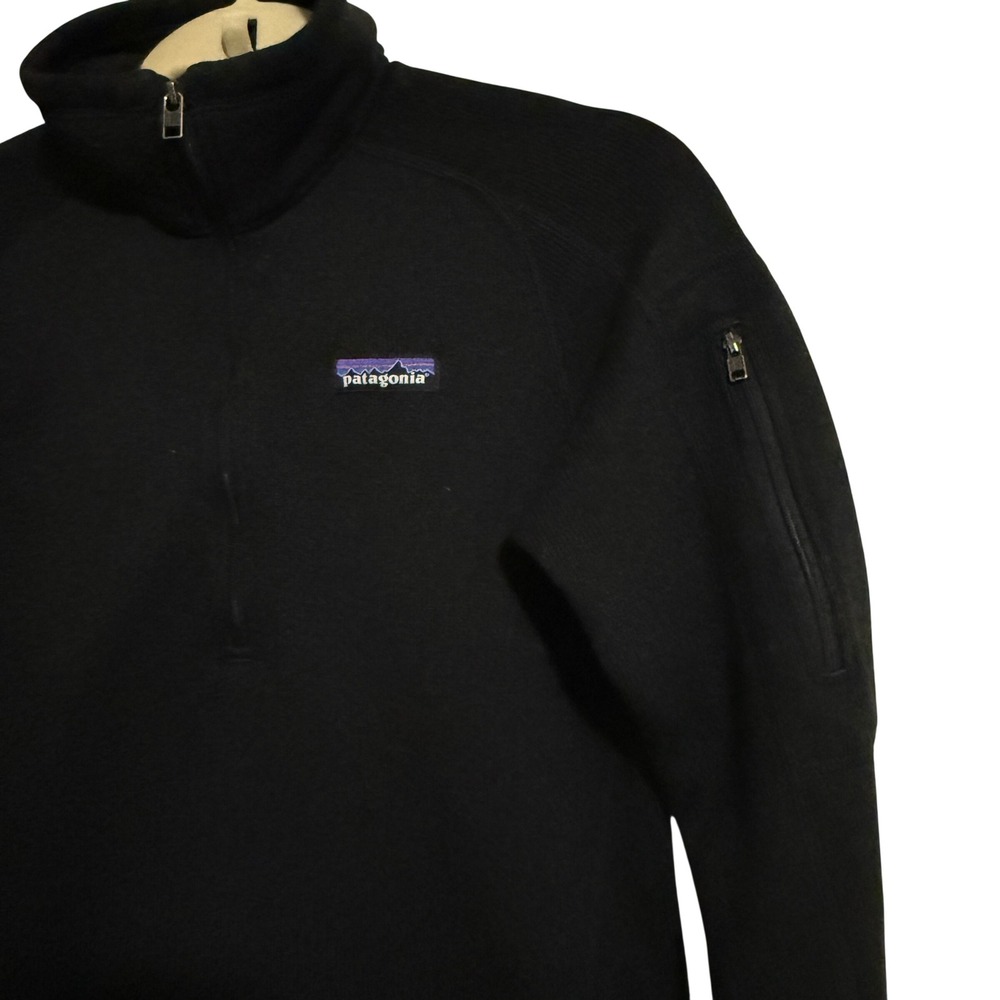 Patagonia‎ Dark Gray Ribbed Fleece Quarter Zip Pullover Women's XS - Picture 3 of 7